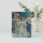 Midnight Christmas Angel Briefkaart (Staand voorkant)