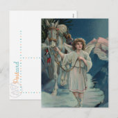 Midnight Christmas Angel Briefkaart (Voorkant / Achterkant)