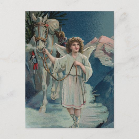 Midnight Christmas Angel Briefkaart (Voorkant)