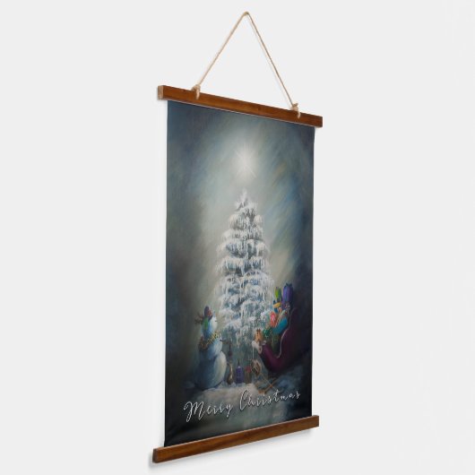 Midnight Christmas Hangend Wandkleed (Gebogen)