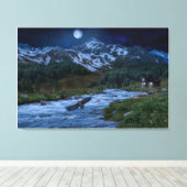 Midnight Chronicle Fantasy Landschap Canvas Afdruk (Insitu (Houten vloer))