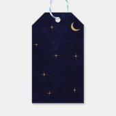 Midnight Classic Gold Moon Stars Wedding Dank u Cadeaulabel (Achterkant)