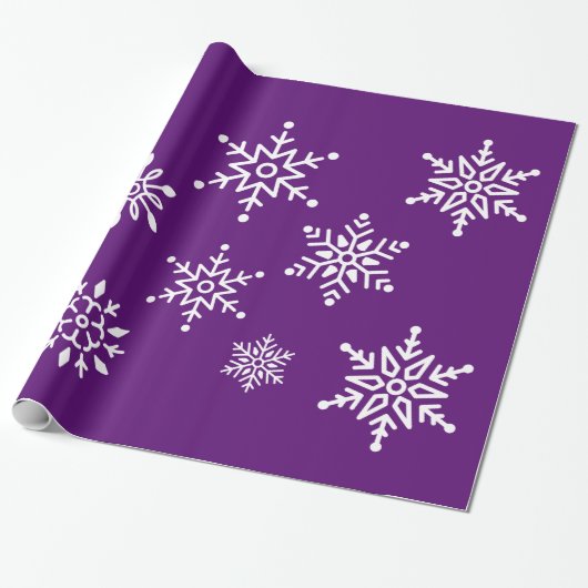 Midnight Clear - Snowflakes Cadeaupapier (Uitgerold)