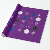 Midnight Clear - Snowflakes Cadeaupapier (Uitgerold)