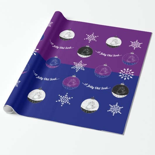 Midnight Clear - Snowman Cadeaupapier (Uitgerold)