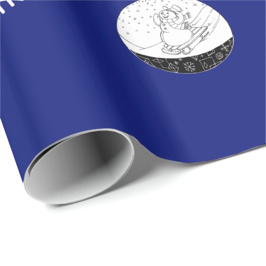 Midnight Clear - Snowman Cadeaupapier (Rol Hoek)