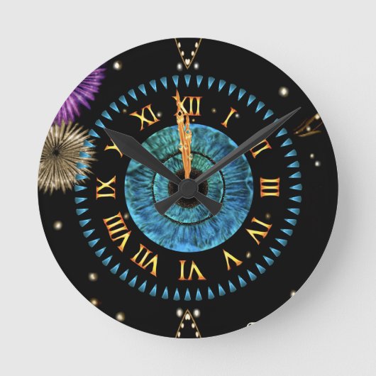 Midnight Clock Ronde Klok (Voorkant)