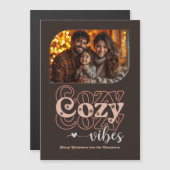 Midnight Cocoa Holiday Keepsake Christmas Photo (Voorkant / Achterkant)