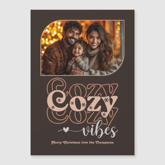 Midnight Cocoa Holiday Keepsake Christmas Photo (Voorkant)