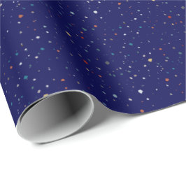 Midnight Confetti Splatter Gift Wrap Cadeaupapier