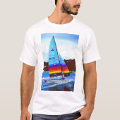 Midnight cowboy Hobie zeilboot T-shirt (Voorkant)