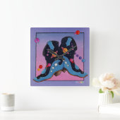 Midnight Cowboy Westerne Boots WALL CLOCK Vierkante Klok (Huis)