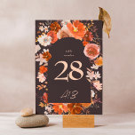 Midnight Cream Floral Terracotta Arch Wedding Kaart<br><div class="desc">*Het deel van het Aantal van de lijst van een collectie</div>