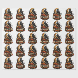 Midnight Crow Society Gotische Halloween Raaf Cadeaupapier