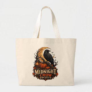 Midnight Crow Society Gotische Halloween Raaf Grote Tote Bag