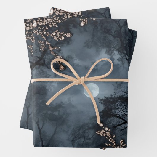 Midnight Crystal Inpakpapier Vel (In situ)