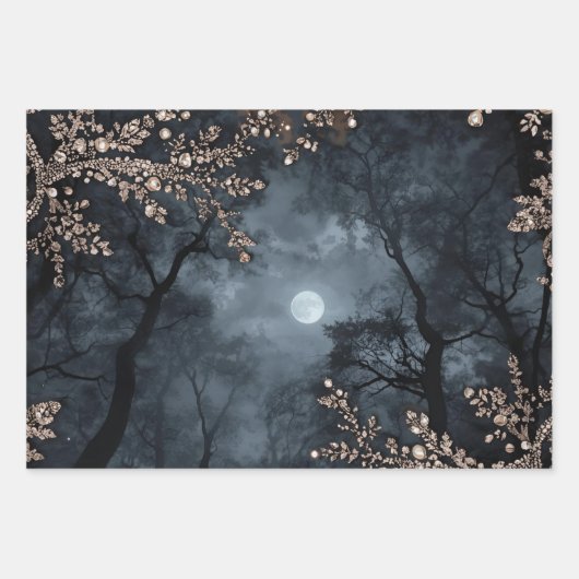 Midnight Crystal Inpakpapier Vel (Voorkant)