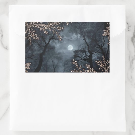 Midnight Crystal Rechthoekige Sticker (Tas)