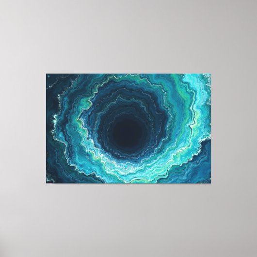 Midnight Currents – 60" x 40" Abstracte Vloeibare Canvas Afdruk (Voorkant)