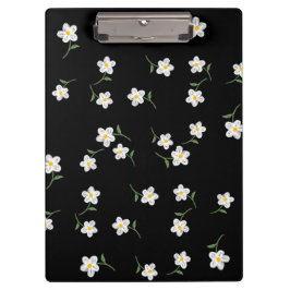 Midnight Daisy Bloemen Klembord | Handgetekende Bo