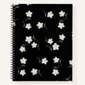 Midnight Daisy Bloemige Notitieboek | Handgetekend (Voorkant)