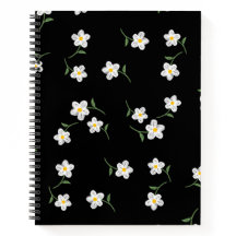Midnight Daisy Bloemige Notitieboek | Handgetekend
