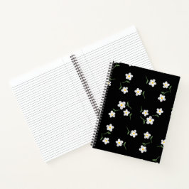 Midnight Daisy Bloemige Notitieboek | Handgetekend