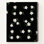 Midnight Daisy Bloemige Notitieboek | Handgetekend (Achterkant)