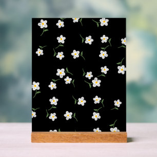 Midnight Daisy Botanische Wandkunst Afdruk  Acryl Bord