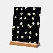 Midnight Daisy Botanische Wandkunst Afdruk Acryl Bord (Hoek)