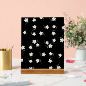 Midnight Daisy Botanische Wandkunst Afdruk Acryl Bord (Huwelijk)