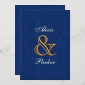 Midnight Damask Wedding R107 Kaart (Voorkant / Achterkant)