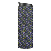 Midnight | Dancing Daisies Watercolor Tumbler Thermosbeker (Geroteerd rechts)