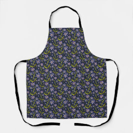 Midnight | Dancing Watercolor Daisies Apron Schort
