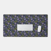 Midnight | Dancing Watercolor Daisies Bureaumat (Keyboard & Muis)