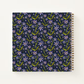 Midnight | Dancing Watercolor Daisies Notitieboek (Achterkant)