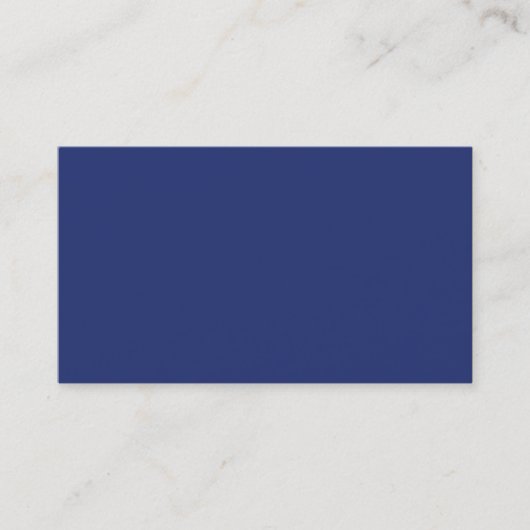 Midnight Dark Blue Personalized Navy Background Visitekaartje (Voorkant)