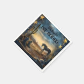 Midnight Desert Cowboy 1st Birthday Rodeo Servet (Hoek)