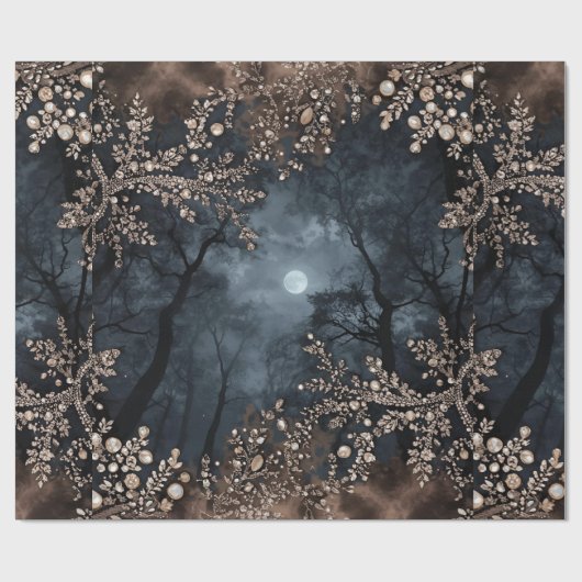 Midnight Diamond Glamour Cadeaupapier (Vlak)