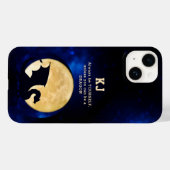 Midnight Dragon Minimalist Initials Back to School Case-Mate iPhone Case (Achterkant (horizontaal))