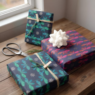 Midnight Dragonfly Inpakpapier Vel