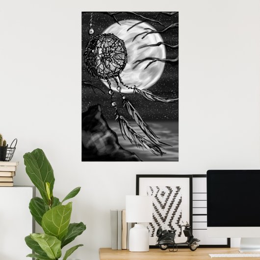 Midnight Dream Catcher Poster (Thuiskantoor)