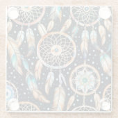 Midnight Dream-Catching Glazen Onderzetter (Achterkant)