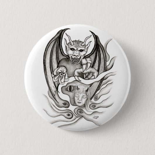 Midnight Dream - Devils Ronde Button 5,7 Cm (Voorkant)