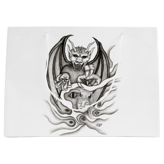 Midnight Dream - duivels in Tattoo-stijl Groot Cadeauzakje (Voorkant)