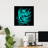 Midnight Dream - duivels in Tattoo-stijl Poster (Thuiskantoor)