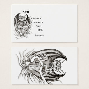 Midnight Dream - duivels in Tattoo-stijl Visitekaartjes