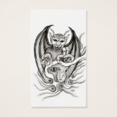 Midnight Dream - duivels in Tattoo-stijl Visitekaartjes (Achterkant)