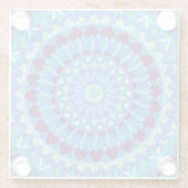 Midnight Dreams Mandala Glazen Onderzetter (Achterkant)