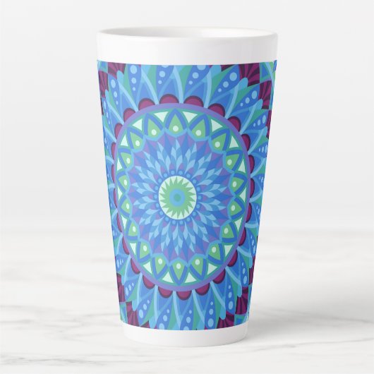 Midnight Dreams Mandala Latte Mok (Voorkant)